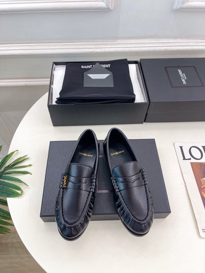Men’s Classic Black Penny Loafers – Luxury Slip-On Dress & Casual Shoes