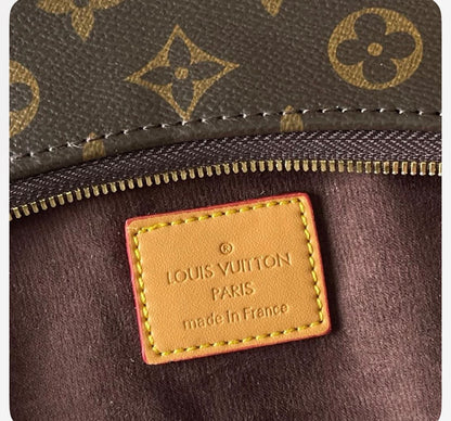Luxury Monogram Print Shoulder Bag with Chain Strap for Women | Classic Everyday Handbag